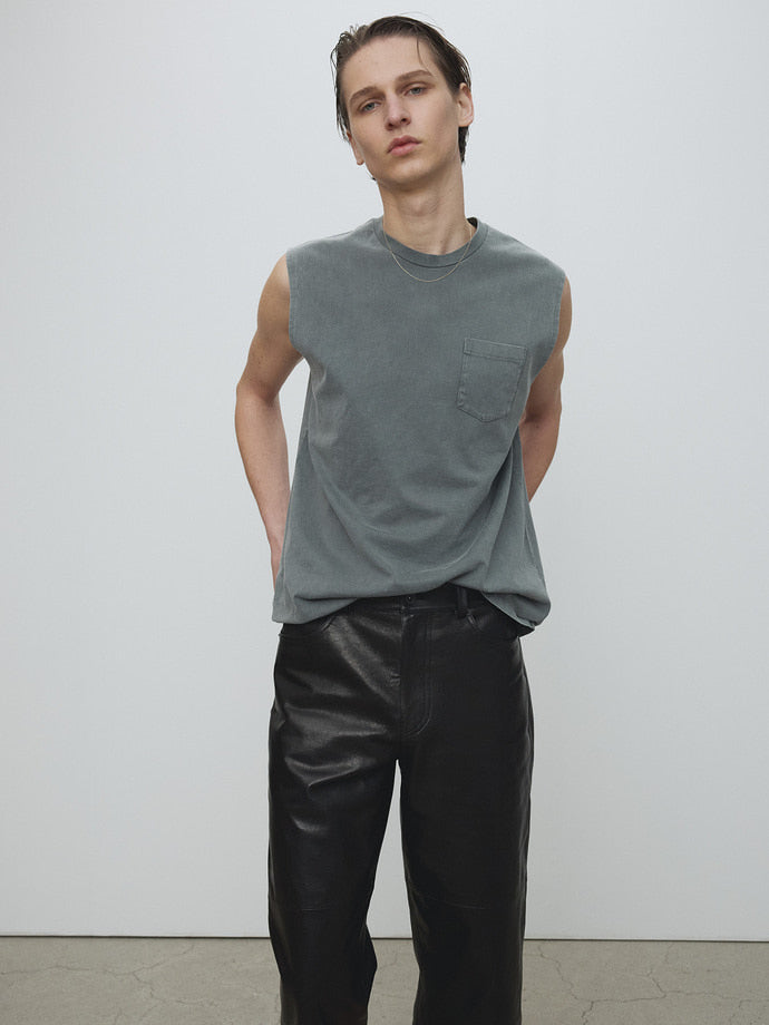 Tonywack - Garment-Dyed Patch Pocket Sleeveless (Faded Carbon) product image 1 | TRAB K-Fashion Australia