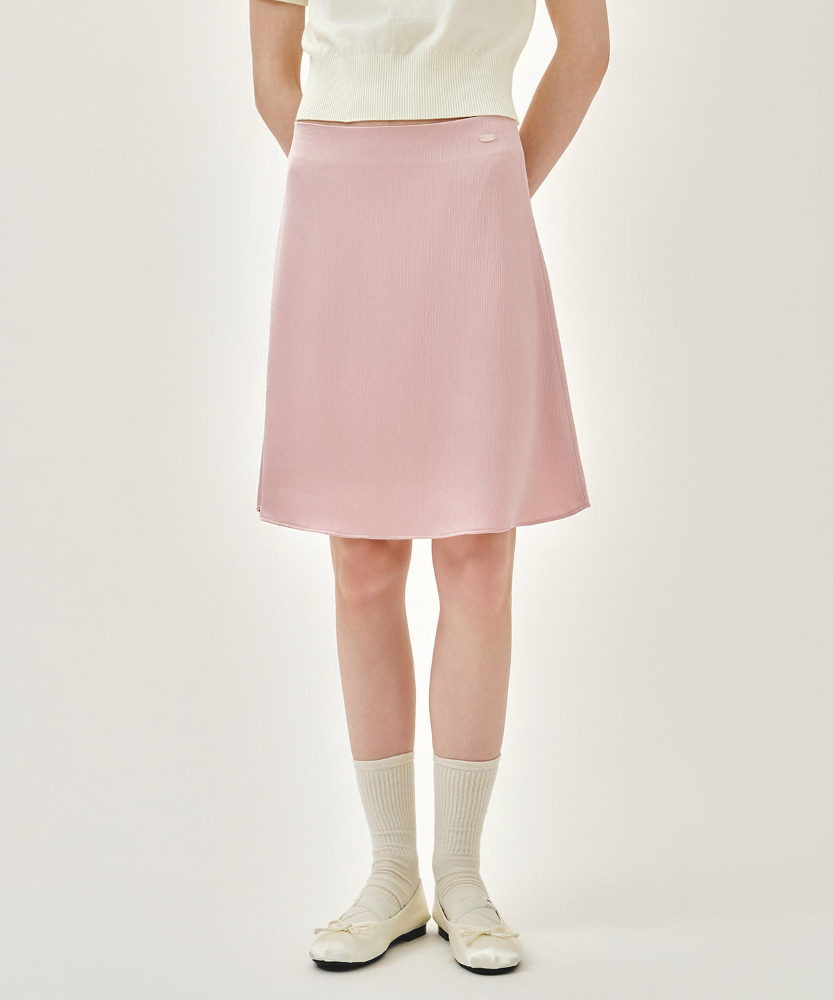 Marithe & Francois Girbaud - Satin Skirt (Light Pink) product image 1 | TRAB K-Fashion Australia