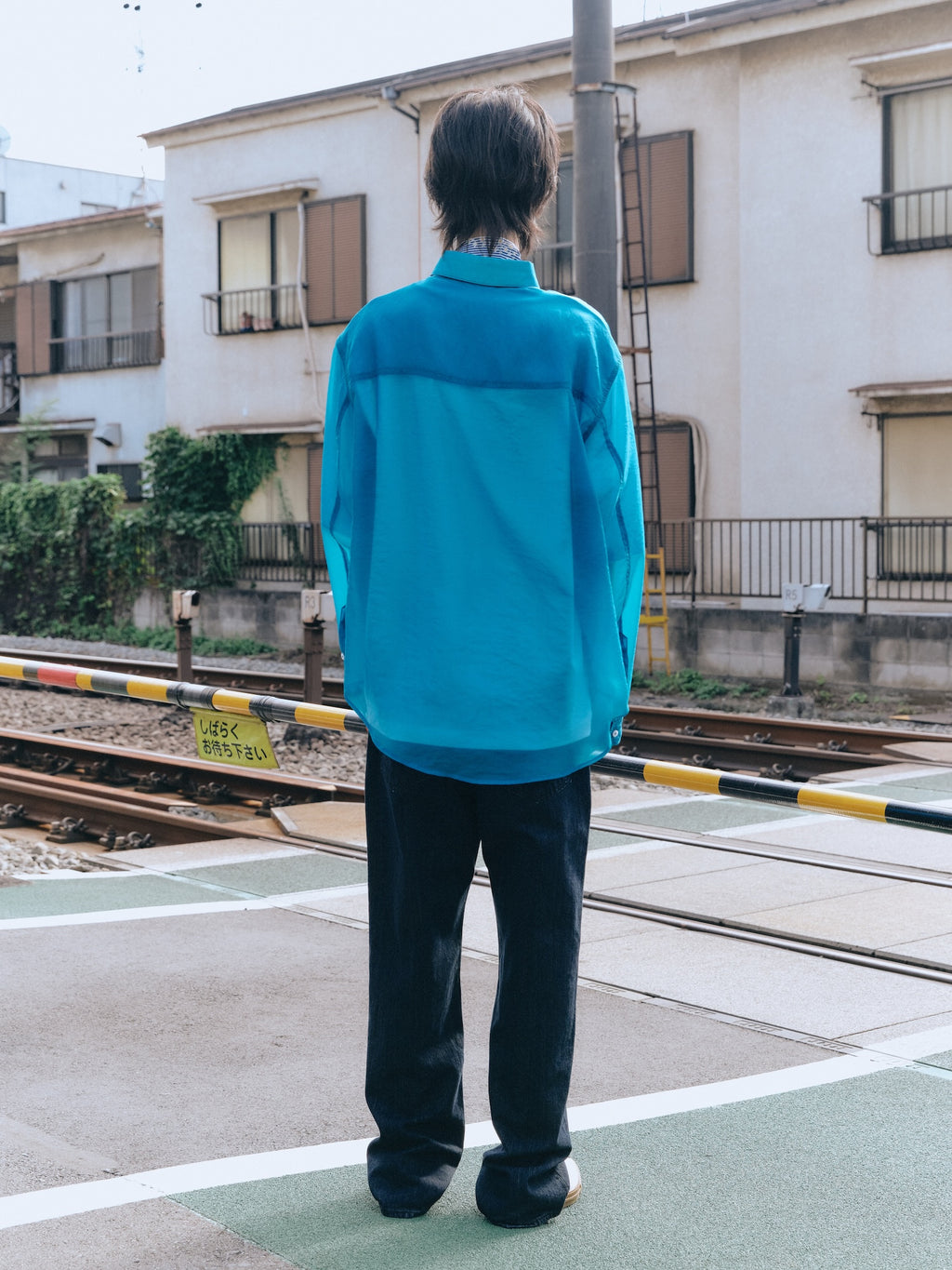 Stu - Sheer Shirt (Blue) product image 4 | TRAB K-Fashion Australia