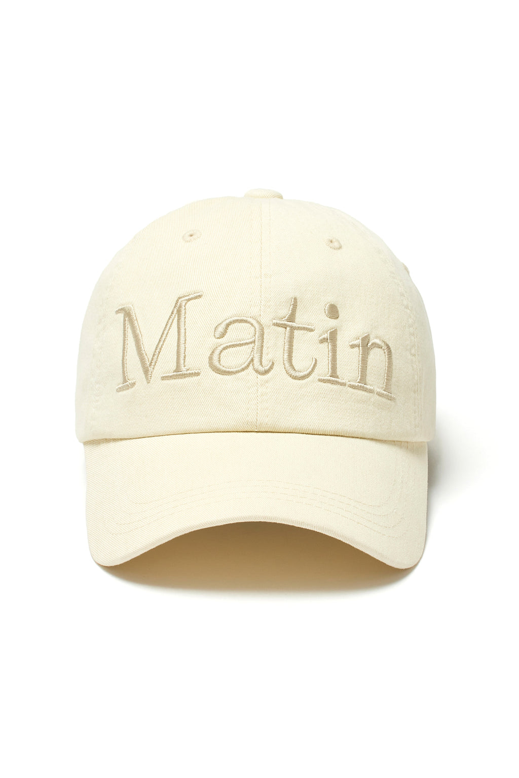Matin Kim - Matin Logo Washed Ball Cap (Light Beige) product image 2 | TRAB K-Fashion Australia