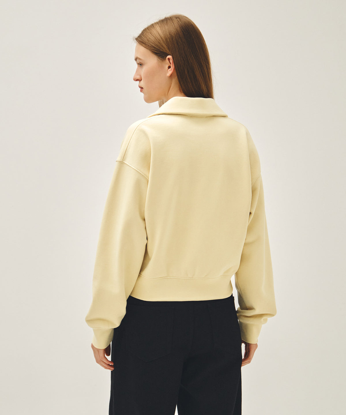 Marithe & Francois Girbaud - Doodle Classic Logo Collar Sweatshirt (Butter) product image 2 | TRAB K-Fashion Australia