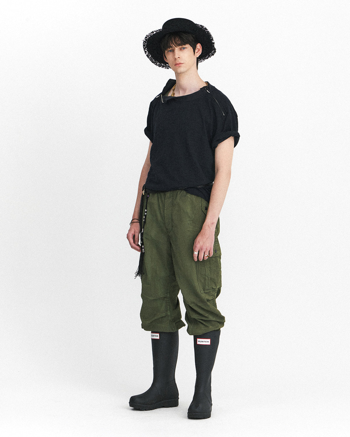 Eastlogue - Army Double Zip T-shirts (Black) product image 4 | TRAB K-Fashion Australia