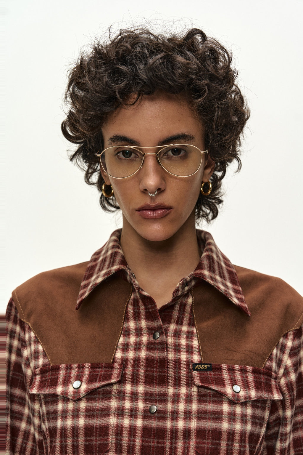 Andersson Bell - Checkered Western Patched Shirt (red) (Red) product image 6 | TRAB K-Fashion Australia