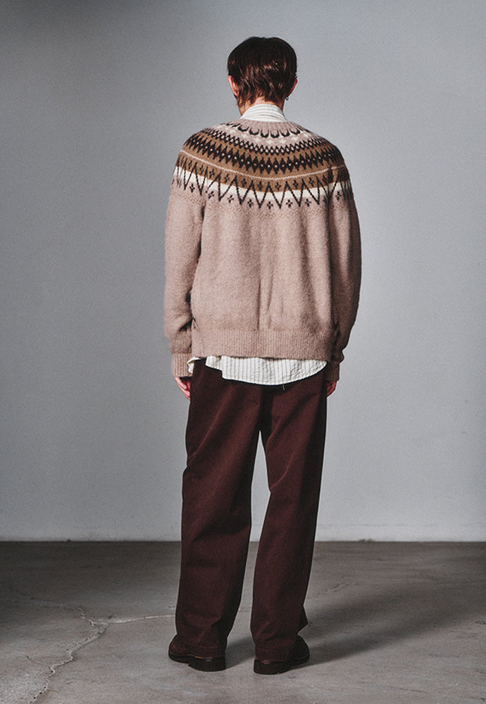 Art if acts - Fair Isle Mohair Cardigan (Wood) product image 3 | TRAB K-Fashion Australia