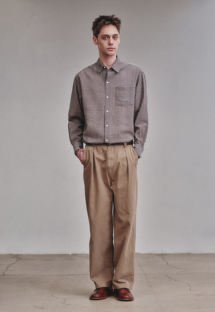 Art if acts - One Tuck Chino Pants (Beige) product image 3 | TRAB K-Fashion Australia