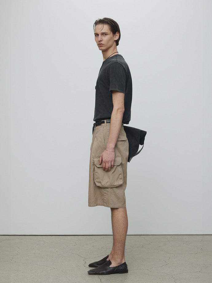 Tonywack - Garment-Washed Cotton Cargo Shorts (Beige) product image 3 | TRAB K-Fashion Australia