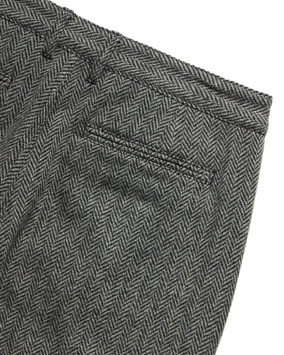 Eastlogue - Barrel Chino Pants (Black Wool Herringbone) product image 5 | TRAB K-Fashion Australia