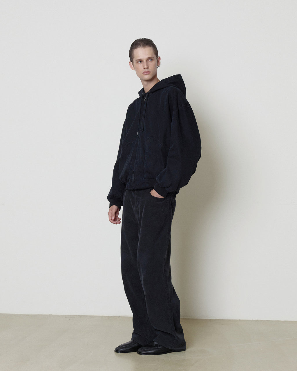 Brownyard - Garment Dyed Corduroy Pants (Black) product image 1 | TRAB K-Fashion Australia