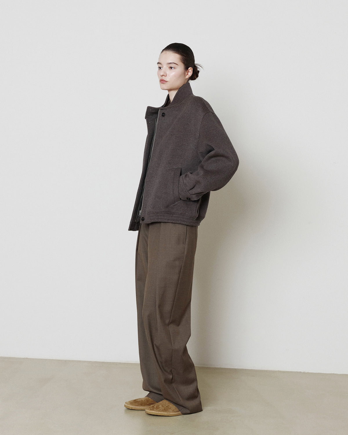 Brownyard - Wool Pleats Pants (Brown) product image 4 | TRAB K-Fashion Australia