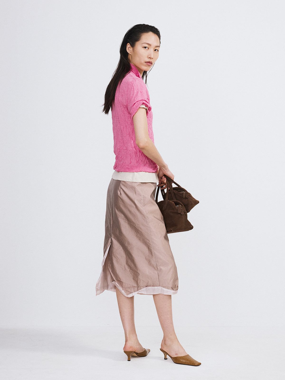 Recto - Crease Polo Knit Top (Pink) product image 3 | TRAB K-Fashion Australia