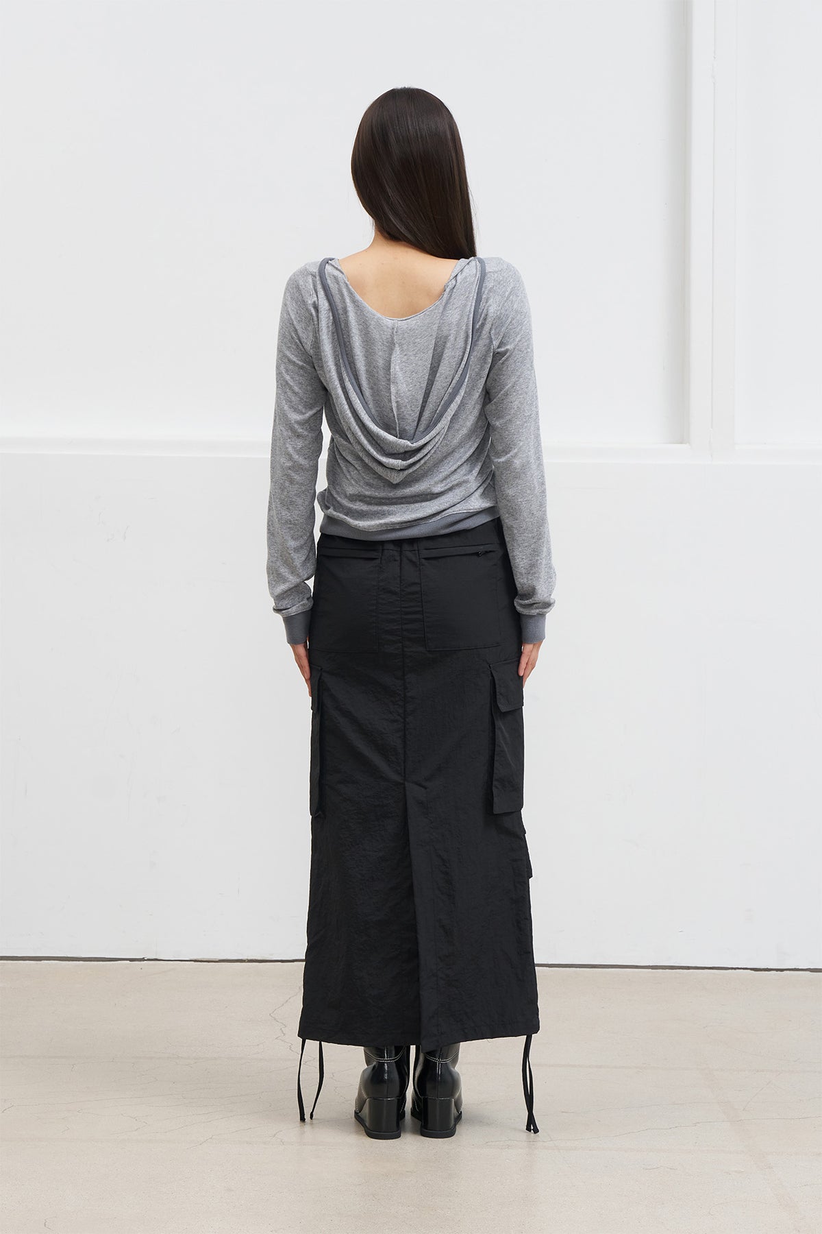 Deinet - Nylon Utility Cargo Skirt (Black) product image 3 | TRAB K-Fashion Australia