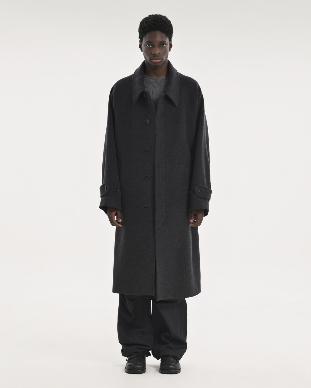 Brownyard - Balmacaan Coat (Charcoal) product image 1 | TRAB K-Fashion Australia