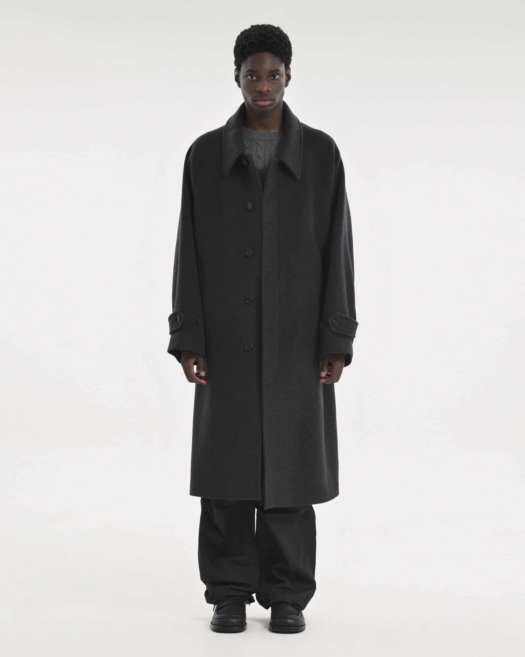 Brownyard - Balmacaan Coat (Charcoal) product image 1 | TRAB K-Fashion Australia