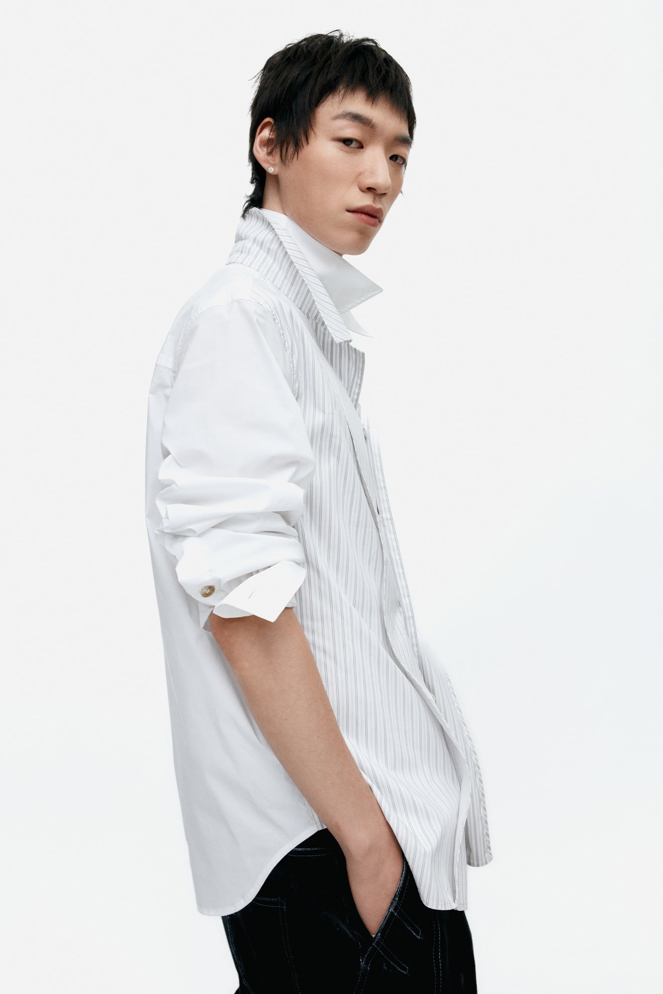 Andersson Bell - Open Collar Layered Shirts (White) product image 6 | TRAB K-Fashion Australia
