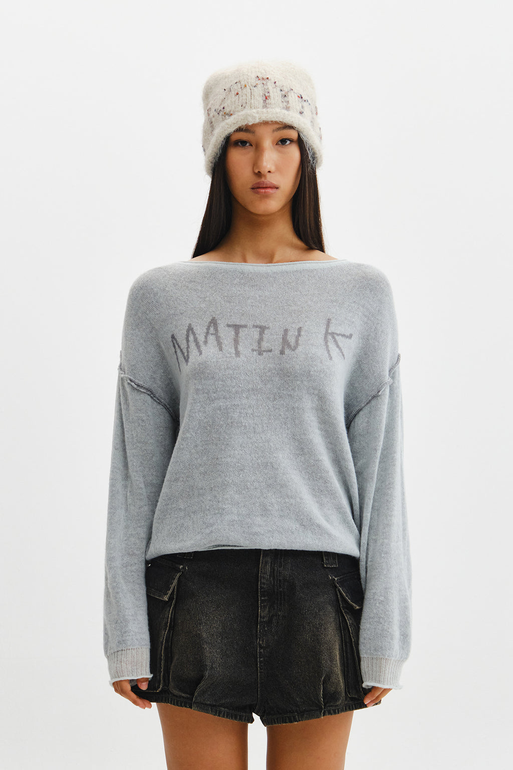 Matin Kim - Matin Dual Tone Knit Pullover (Mint) product image 6 | TRAB K-Fashion Australia