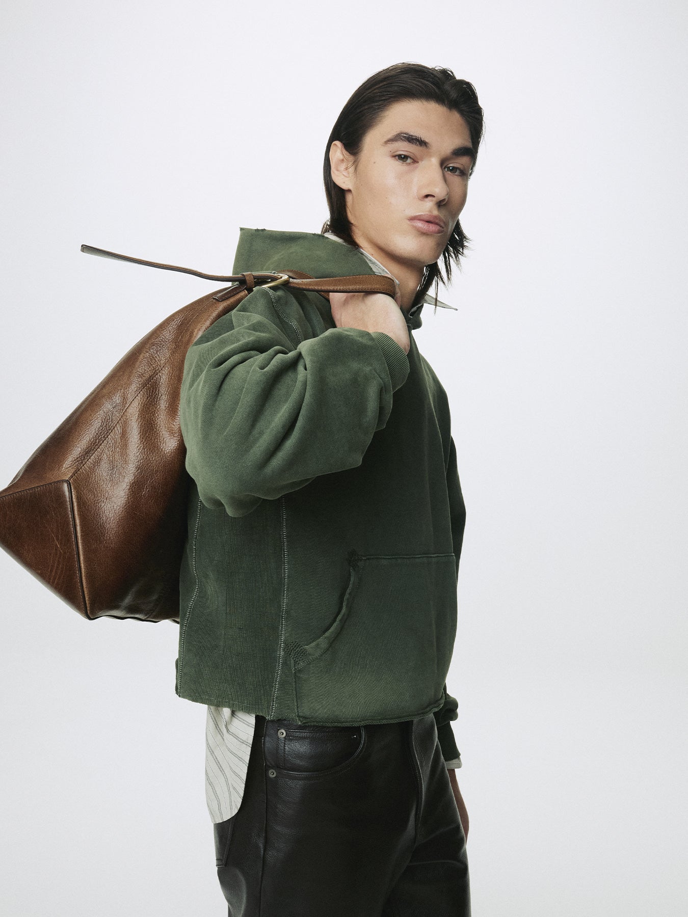 Tonywack - Garment Dyed Raw Edge Hoodie (Faded Green) product image 5 | TRAB K-Fashion Australia