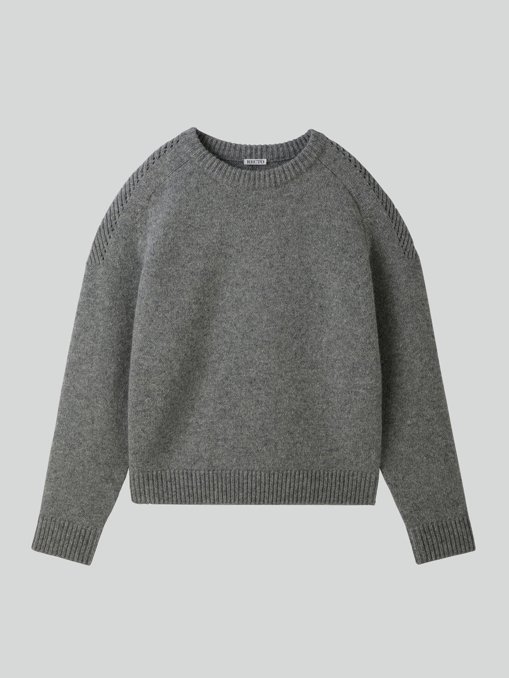 Recto - Shetland Wool Knit Top (Melange Grey) product image 6 | TRAB K-Fashion Australia
