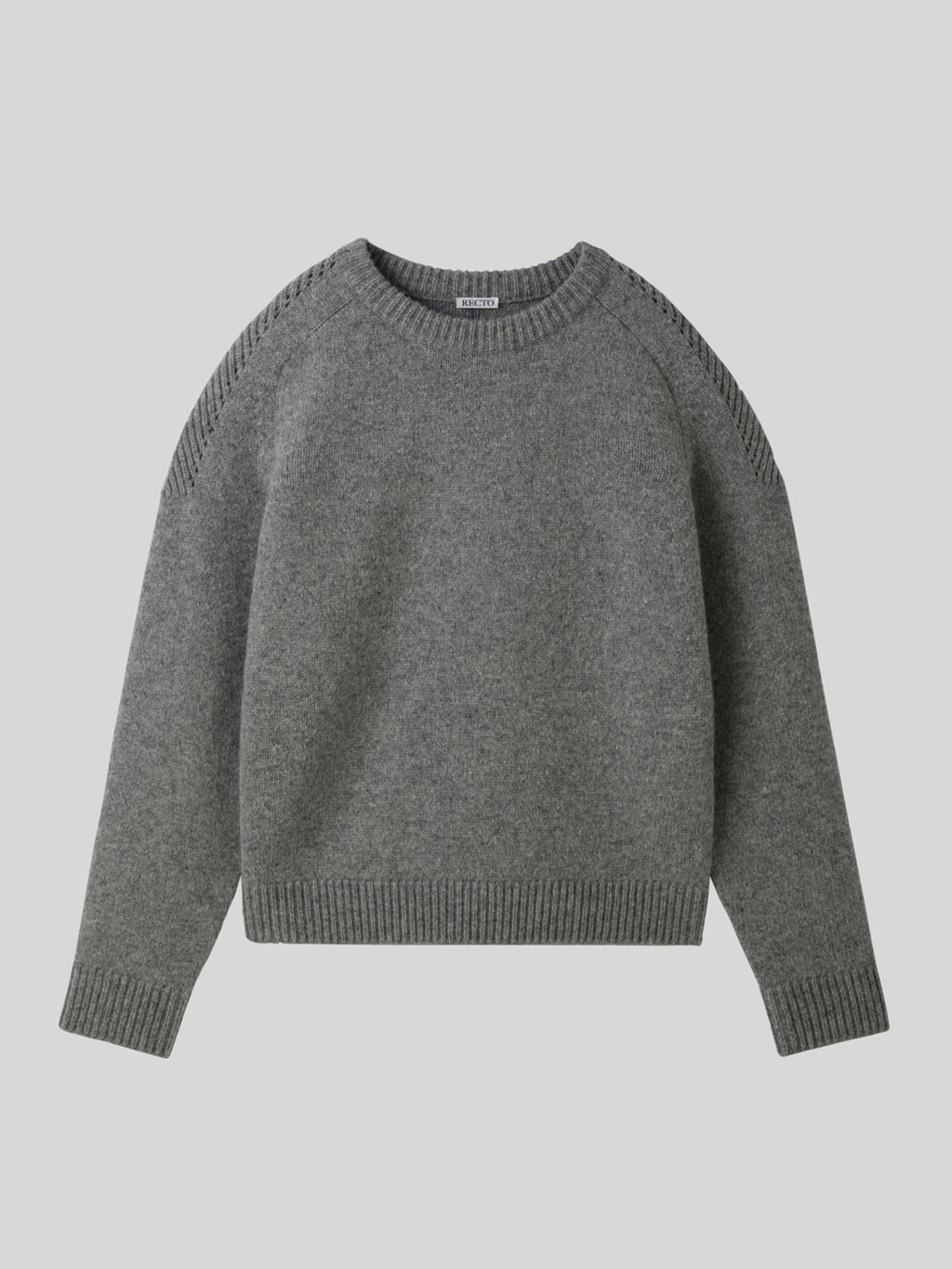 Recto - Shetland Wool Knit Top (Melange Grey) product image 6 | TRAB K-Fashion Australia