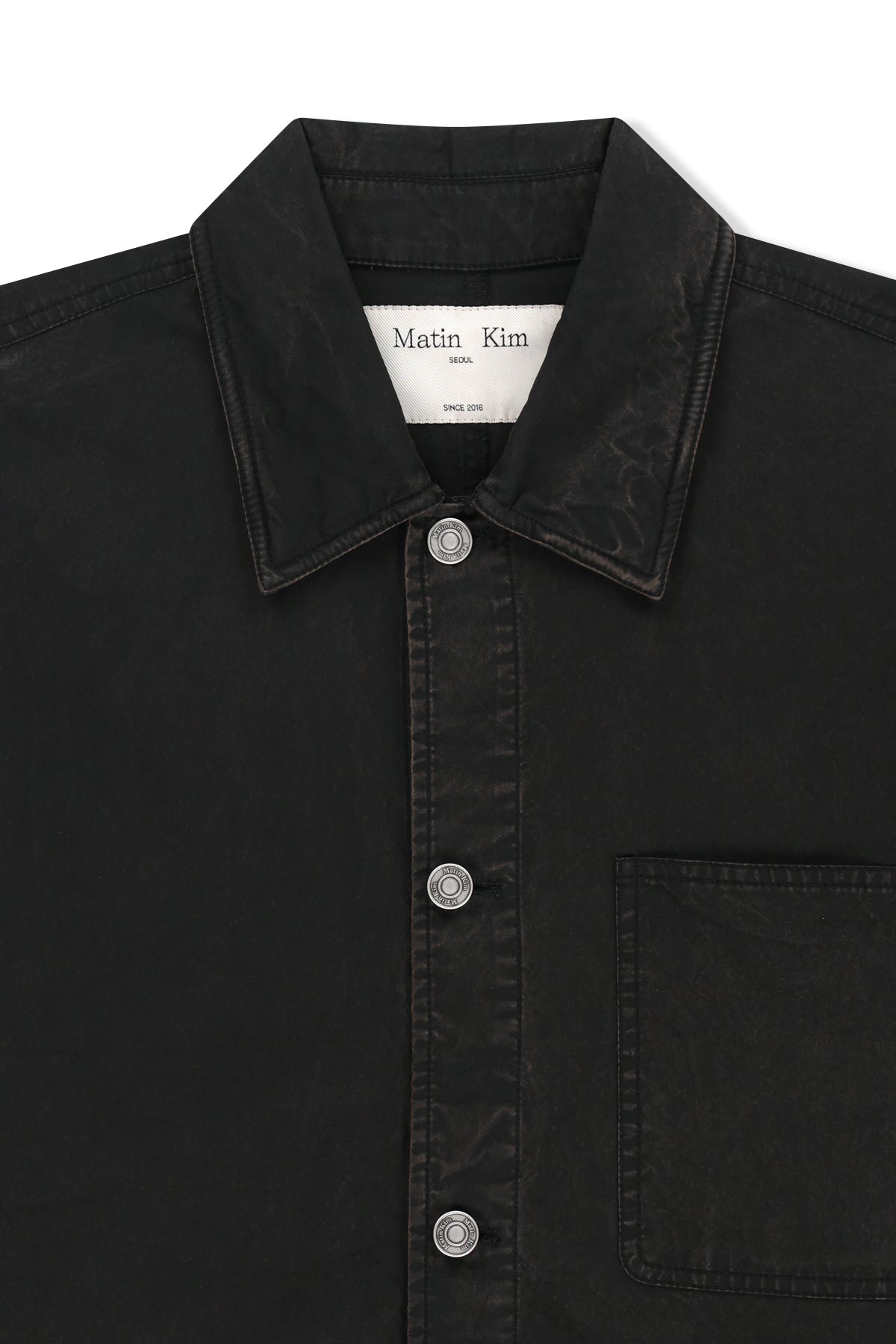 Matin Kim - Vintage Waxed Work Jacket (Black) product image 3 | TRAB K-Fashion Australia