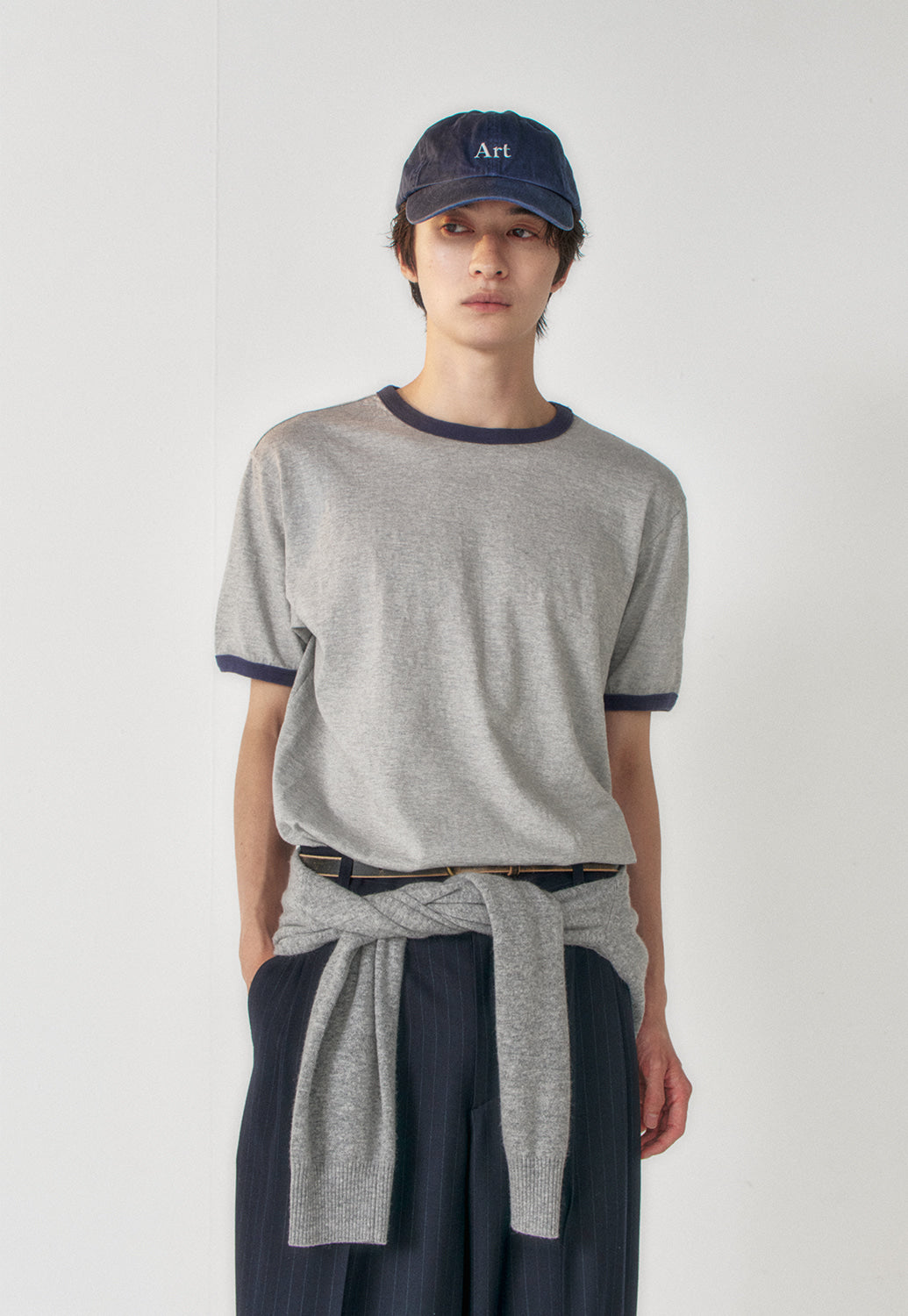 Art if acts - Slub Ringer Tee (Grey/Blue) product image 5 | TRAB K-Fashion Australia