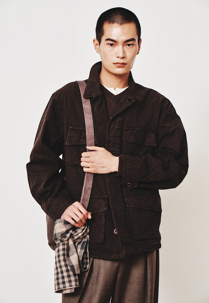 Art if acts - Garment Dyed Jungle Fatigue Jacket (Mud Brown) product image 7 | TRAB K-Fashion Australia