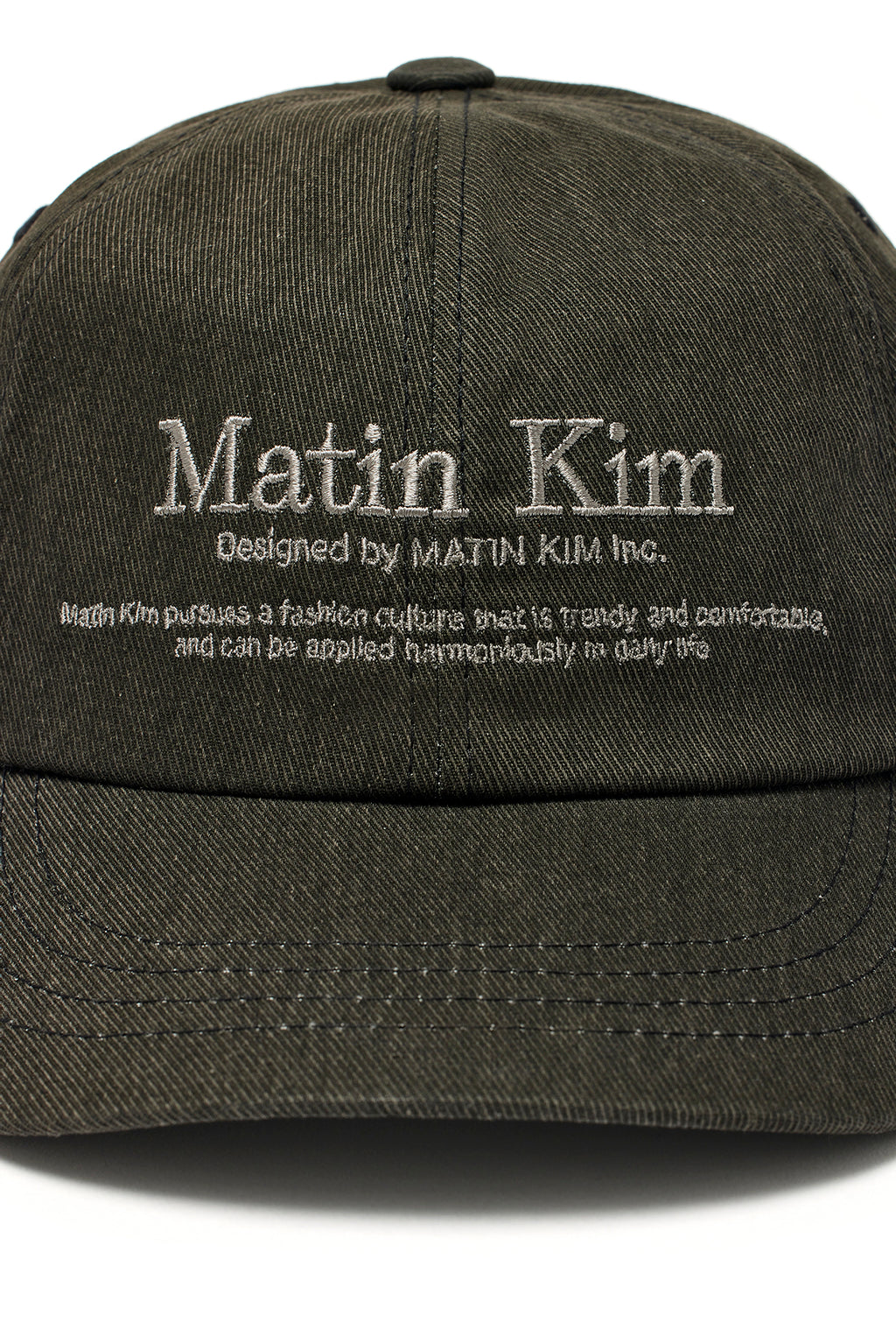 Matin Kim - Matin Heritage Flat Brim Cap (Dark Brown) product image 4 | TRAB K-Fashion Australia