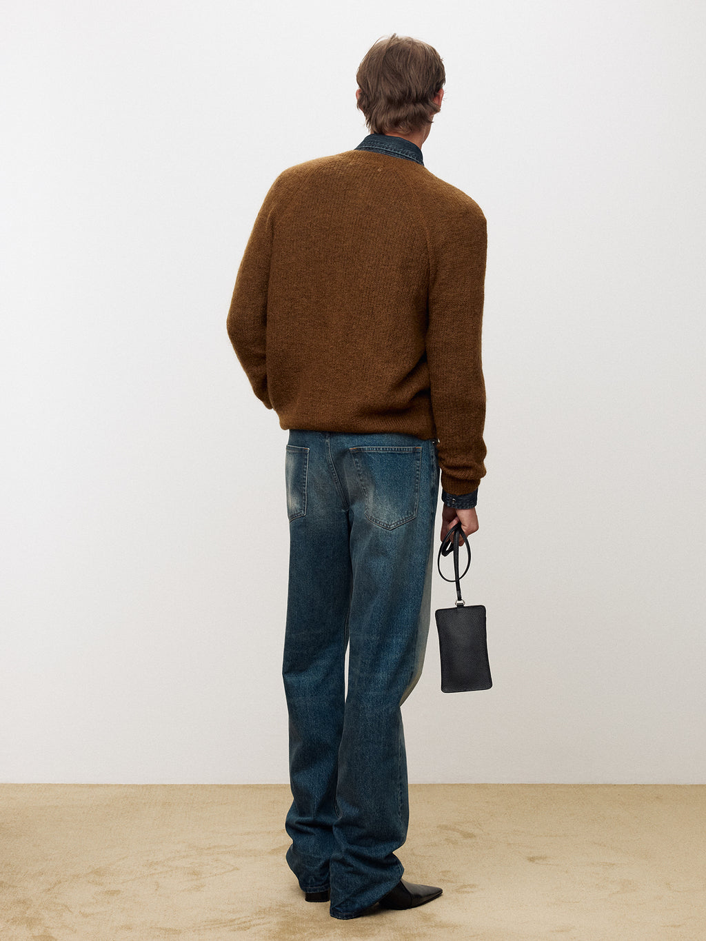 Tonywack - Wool And Mohair Ribbed Mesh Cardigan (Camel) product image 4 | TRAB K-Fashion Australia