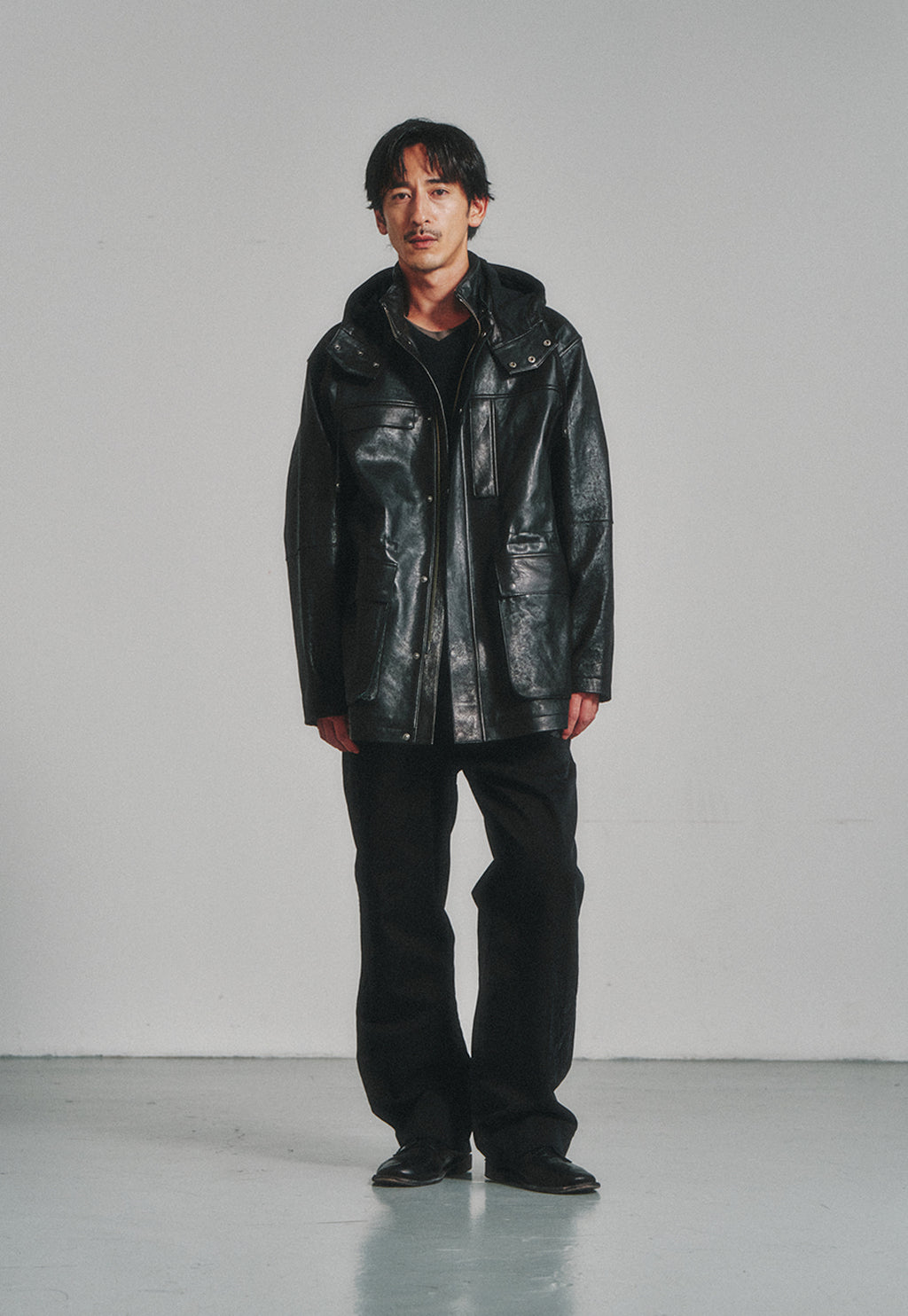 Art if acts - Vegetable Leather Rain Coat (Black) product image 2 | TRAB K-Fashion Australia