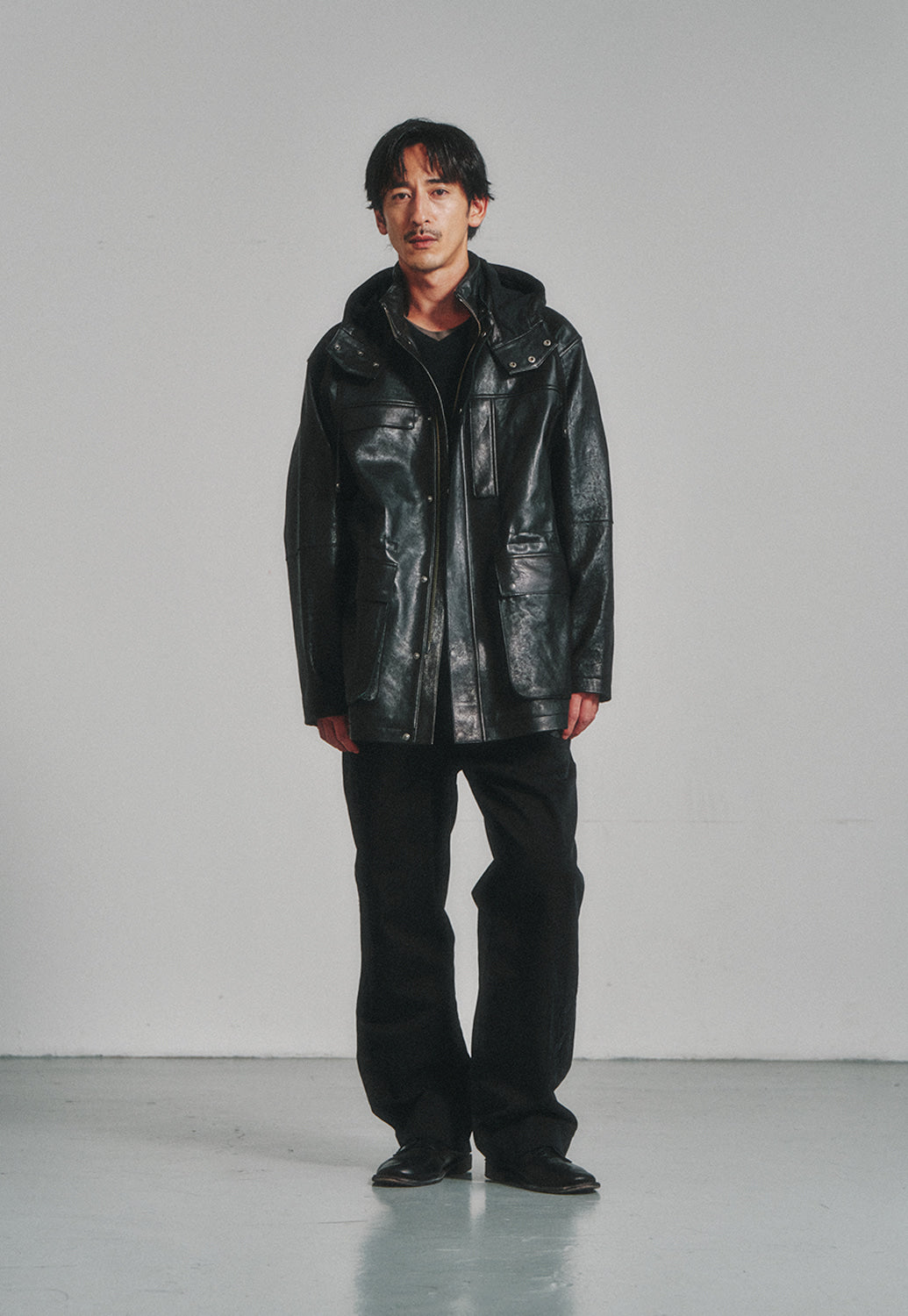 Art if acts - Vegetable Leather Rain Coat (Black) product image 2 | TRAB K-Fashion Australia