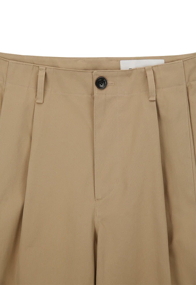 Tonywack - Wide Cut Hidden Snap Closure Trousers (Beige) product image 7 | TRAB K-Fashion Australia