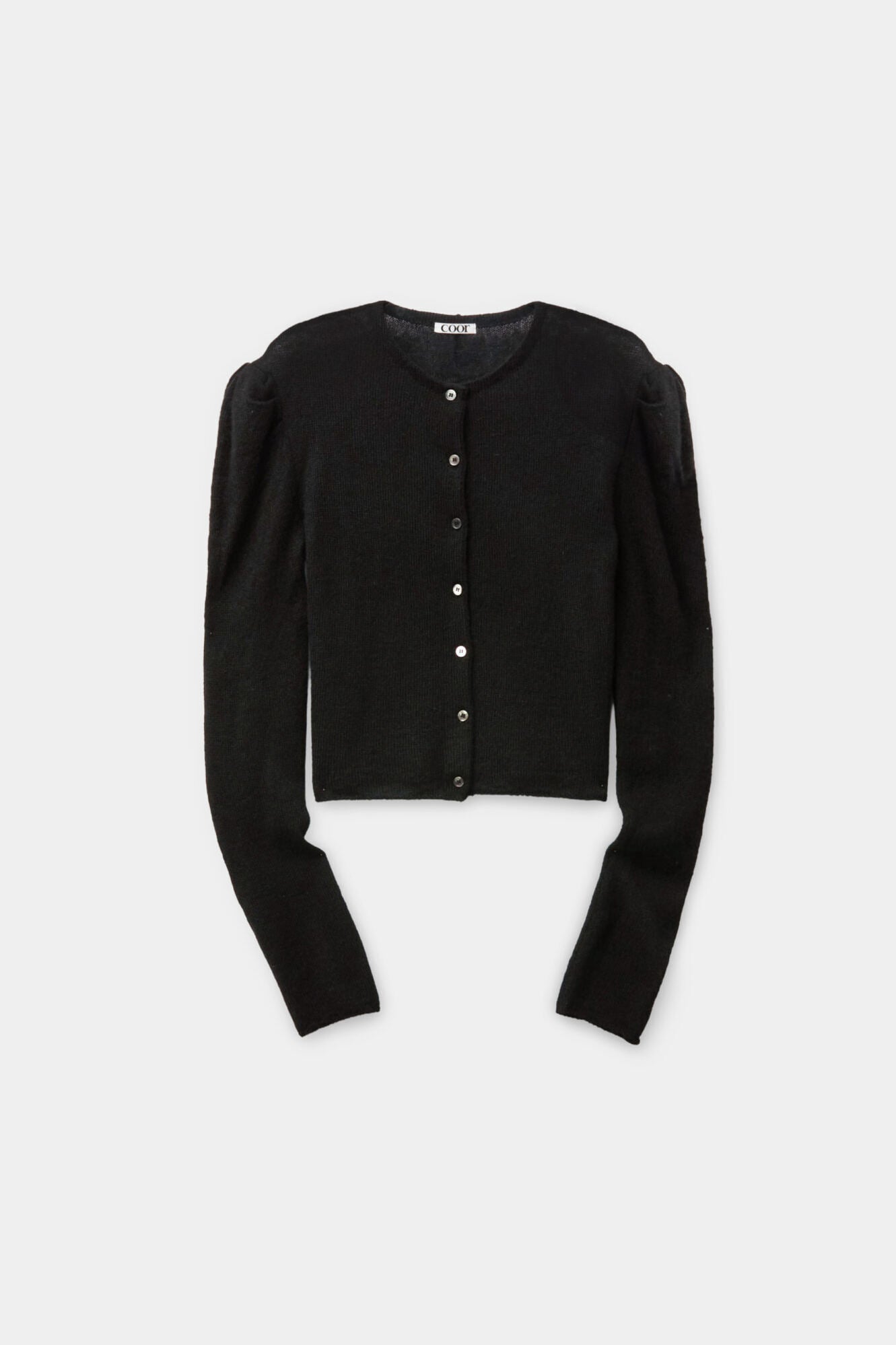 Coor - Puff Shoulder Cardigan (Black) product image 1 | TRAB K-Fashion Australia