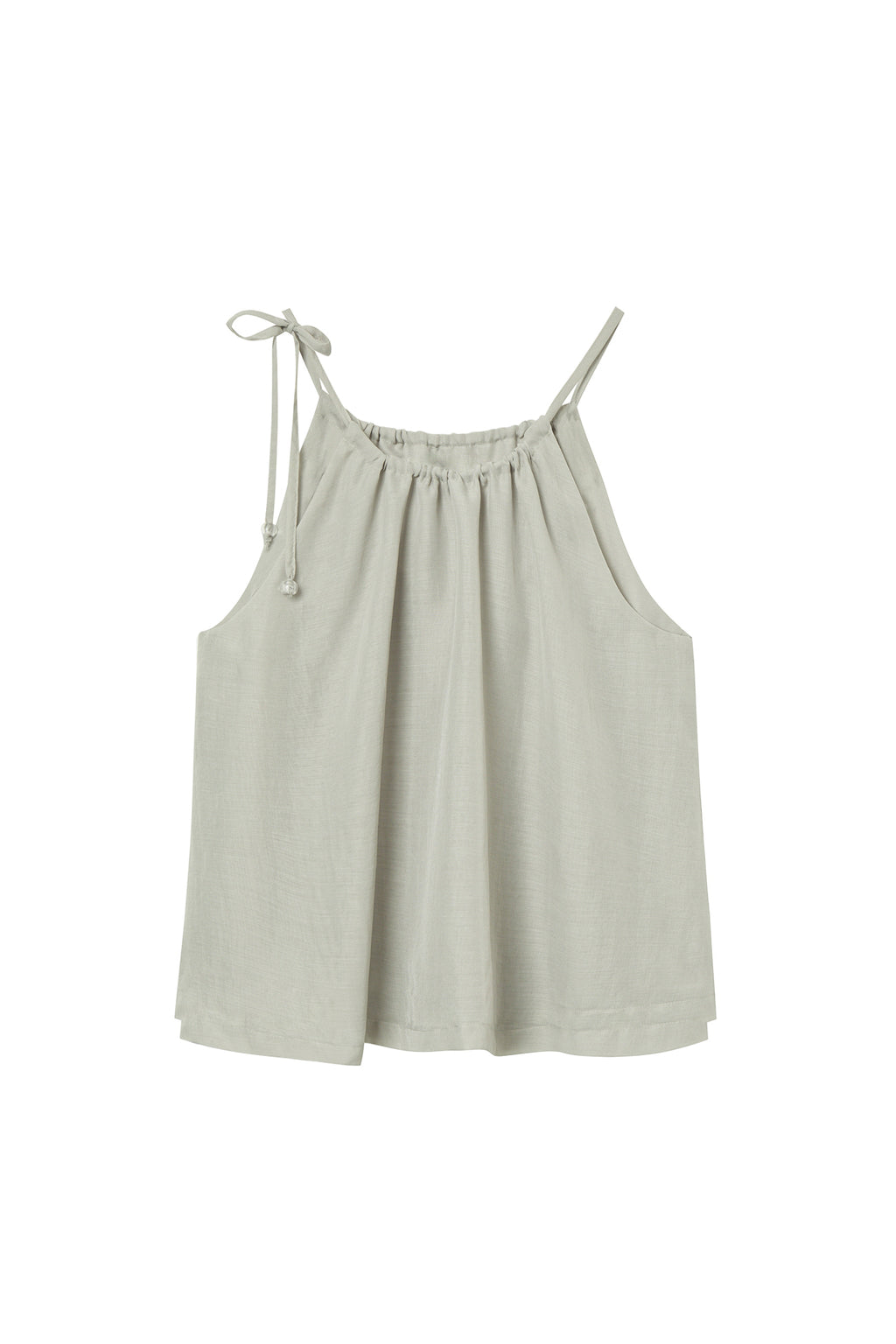 Deinet - Deinet Flare Halter Top (Ash Beige) product image 1 | TRAB K-Fashion Australia