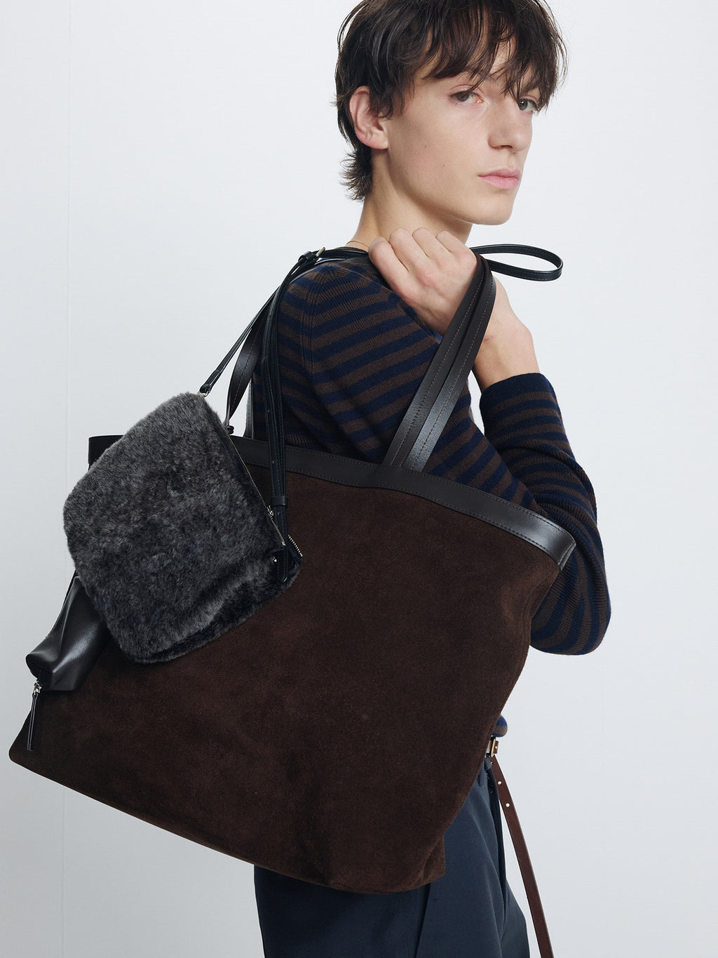 Tonywack - Merino Wool Essential Stripe Knit (Brown/Dark Navy) product image 5 | TRAB K-Fashion Australia