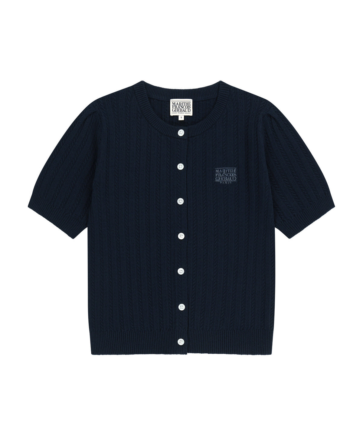 Marithe & Francois Girbaud - Small Classic Logo Half Knit Cardigan Set Up (Navy) product image 2 | TRAB K-Fashion Australia