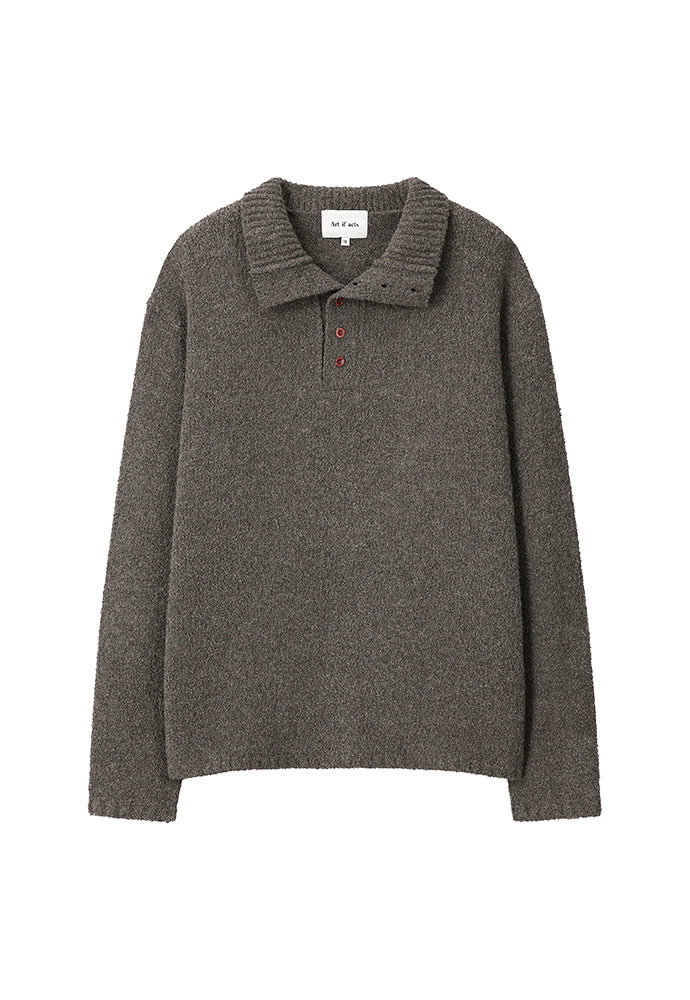 Art if acts - Alpaca Blended Button Down Turtle Neck Knit (Vintage Wood) product image 8 | TRAB K-Fashion Australia