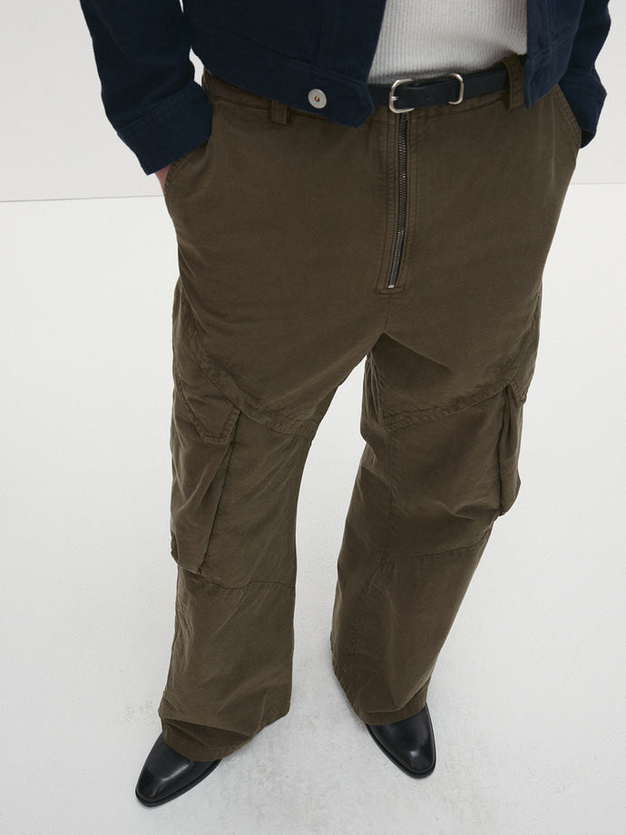 Tonywack - Garment-Dyed Gabardine Wide Cargo Pants (Olive) product image 7 | TRAB K-Fashion Australia