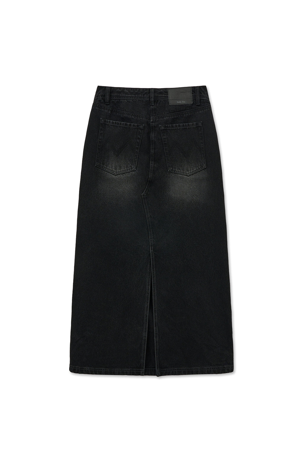 Matin Kim - Damage Point Long Denim Skirt (Black) product image 2 | TRAB K-Fashion Australia
