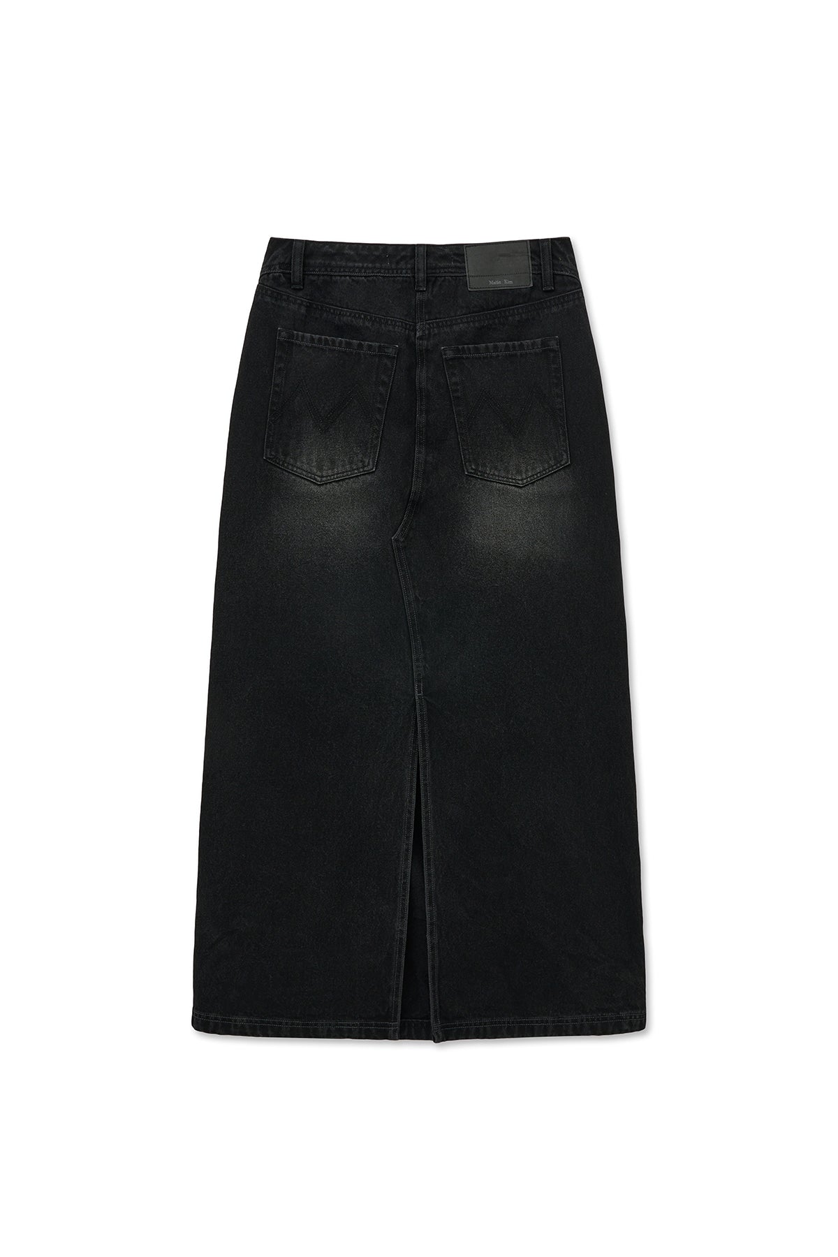 Matin Kim - Damage Point Long Denim Skirt (Black) product image 2 | TRAB K-Fashion Australia