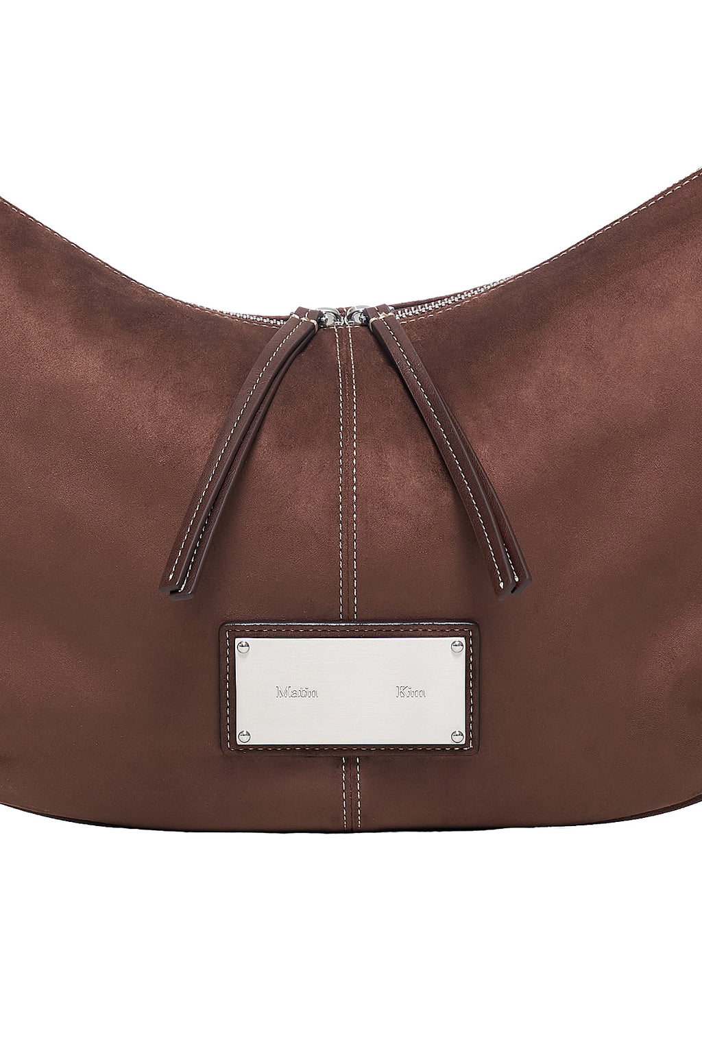 Matin Kim - Suede Round Hobo Bag (Brown) product image 4 | TRAB K-Fashion Australia