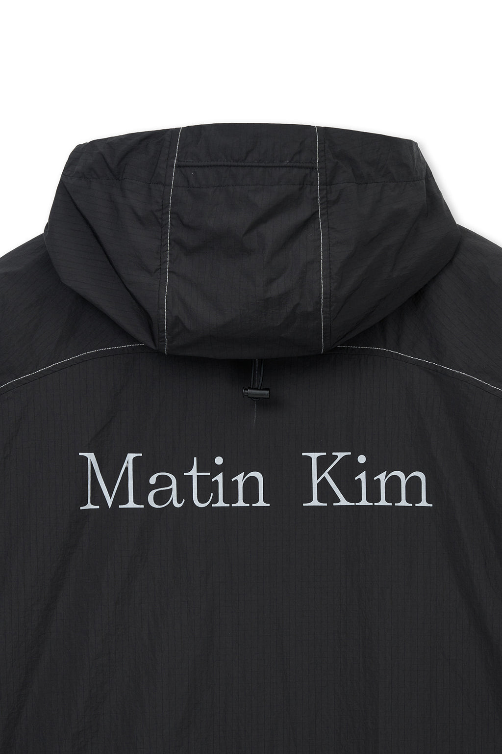 Matin Kim - Back Logo Hoody Wind Breaker (Black) product image 5 | TRAB K-Fashion Australia