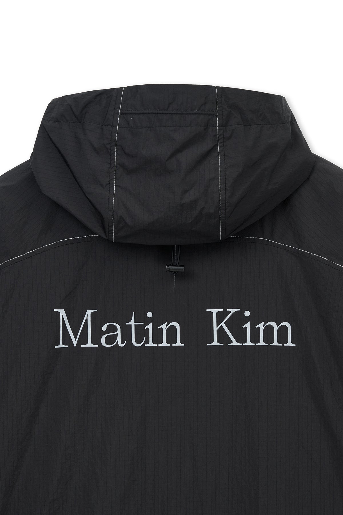 Matin Kim - Back Logo Hoody Wind Breaker (Black) product image 5 | TRAB K-Fashion Australia