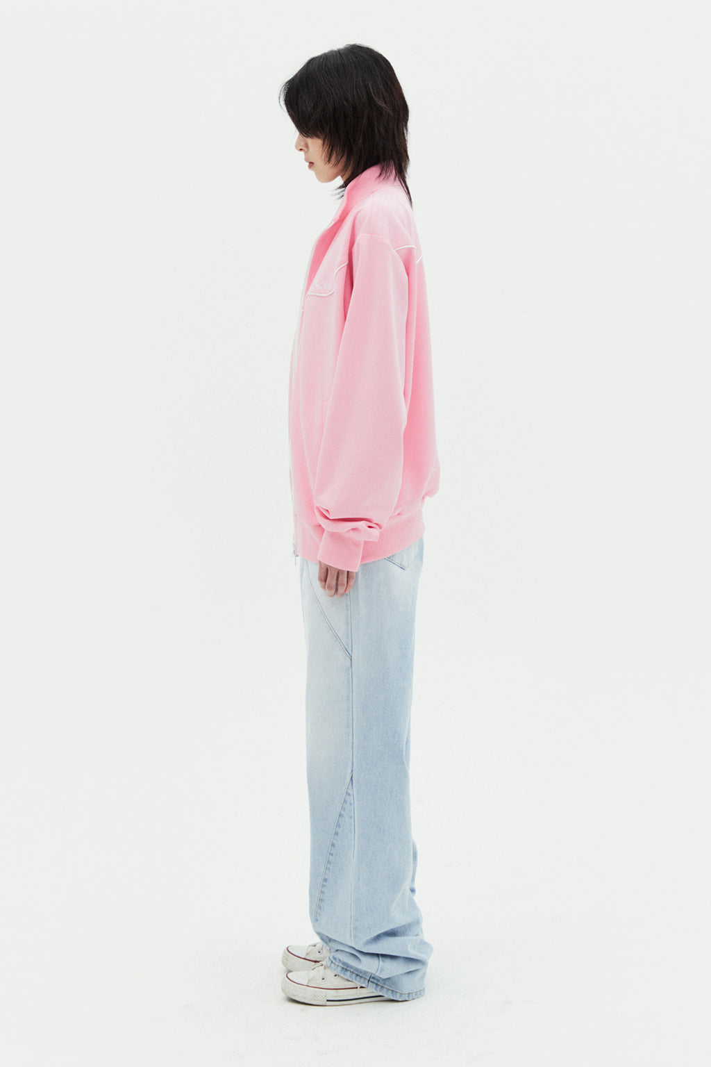Matin Kim - Matin Kim Jersey Zip-up (Pink) product image 6 | TRAB K-Fashion Australia