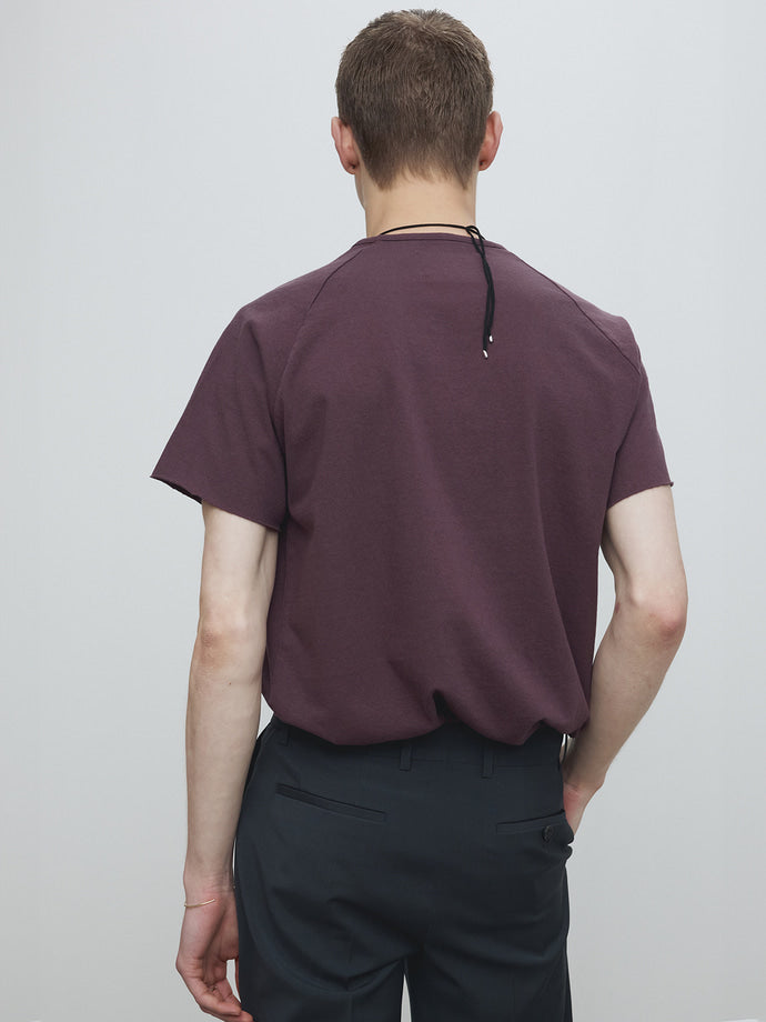 Tonywack - Raw Edge Washed T-Shirt (Burgundy) product image 6 | TRAB K-Fashion Australia