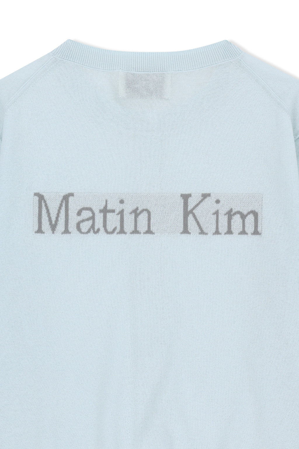 Matin Kim - Back Logo Sheer Cardigan (Light Blue) product image 5 | TRAB K-Fashion Australia