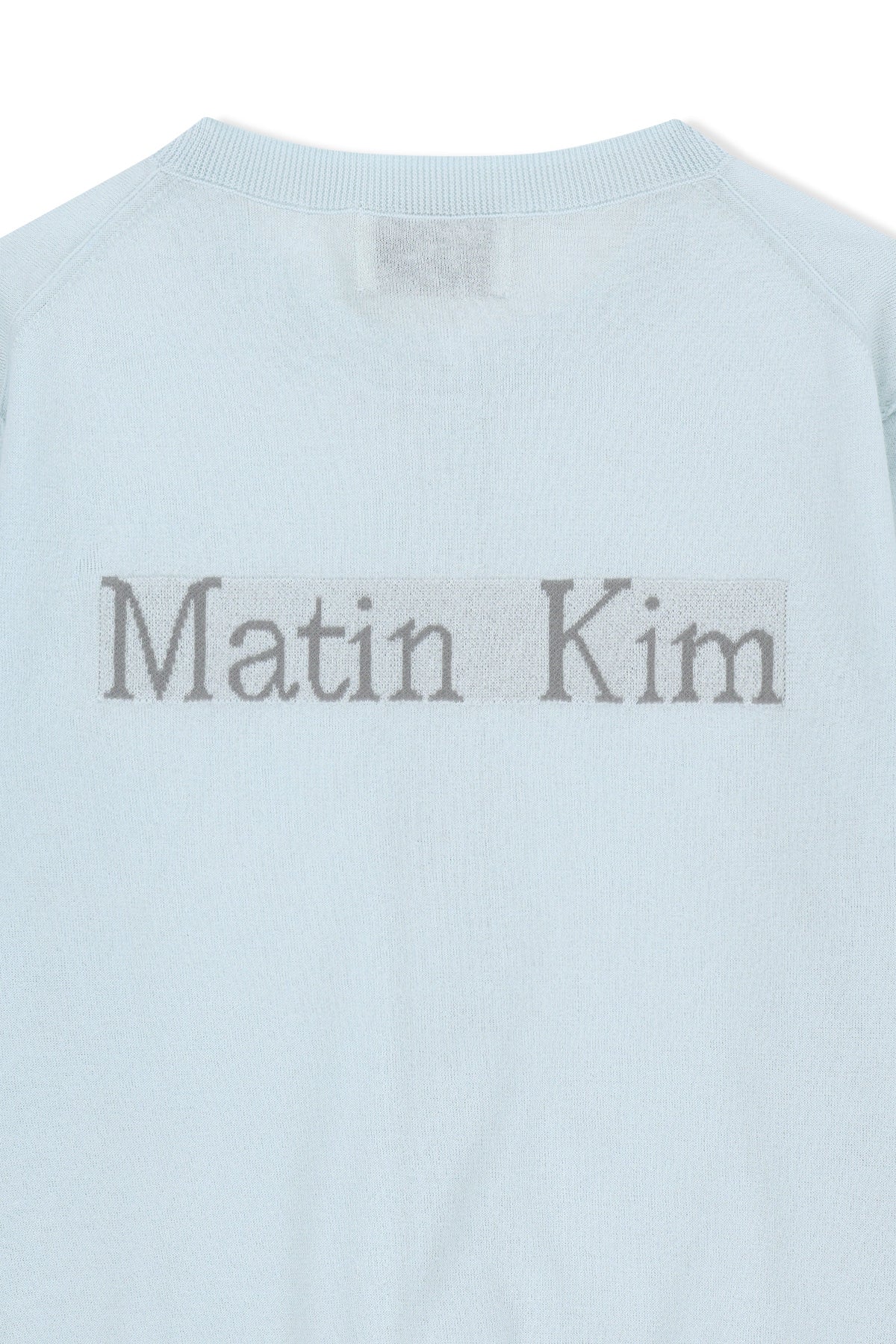 Matin Kim - Back Logo Sheer Cardigan (Light Blue) product image 5 | TRAB K-Fashion Australia