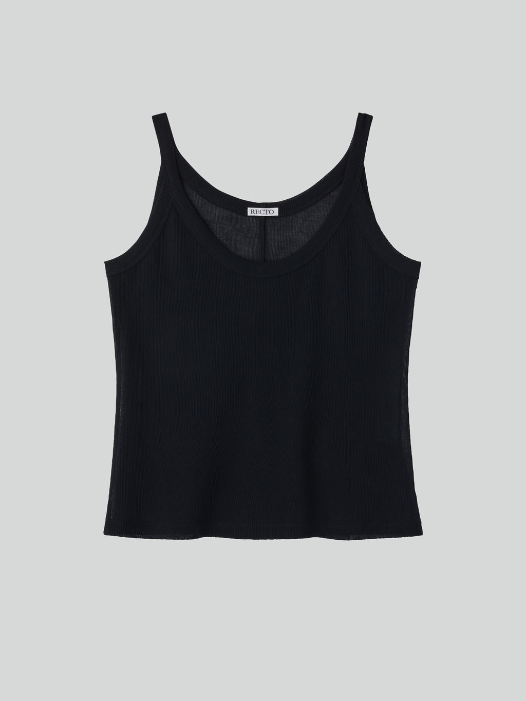 Recto - Sheer Jersey Tank Top (Black) product image 3 | TRAB K-Fashion Australia