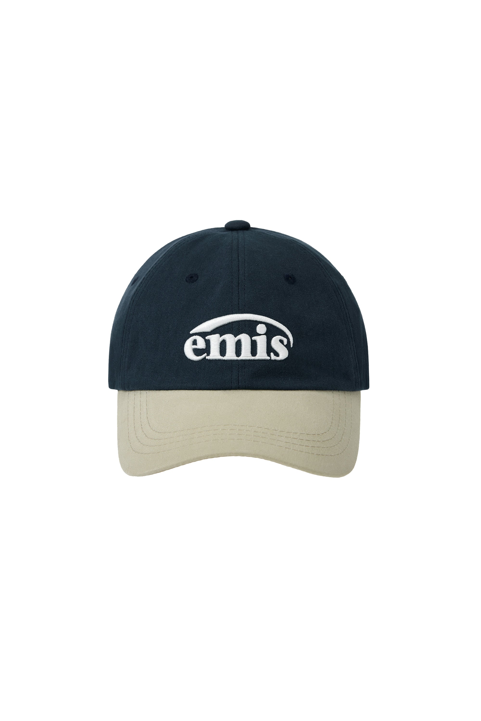 Emis - New Logo Mix Ball Cap(Renewal) (Beige/Navy) product image 1 | TRAB K-Fashion Australia