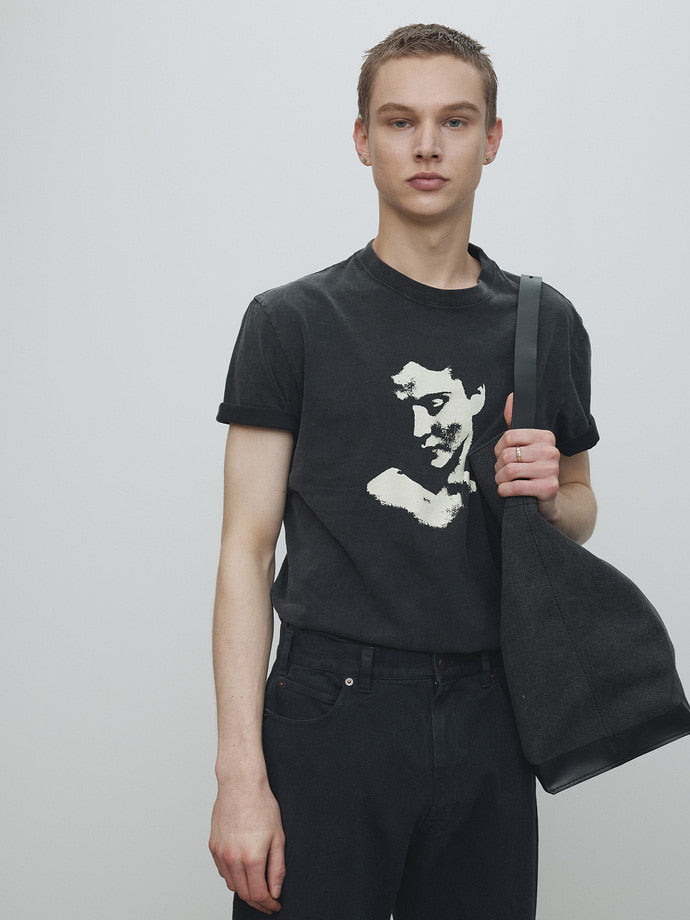 Tonywack - Portrait Garment Dyed T-Shirt (Faded Black) product image 5 | TRAB K-Fashion Australia