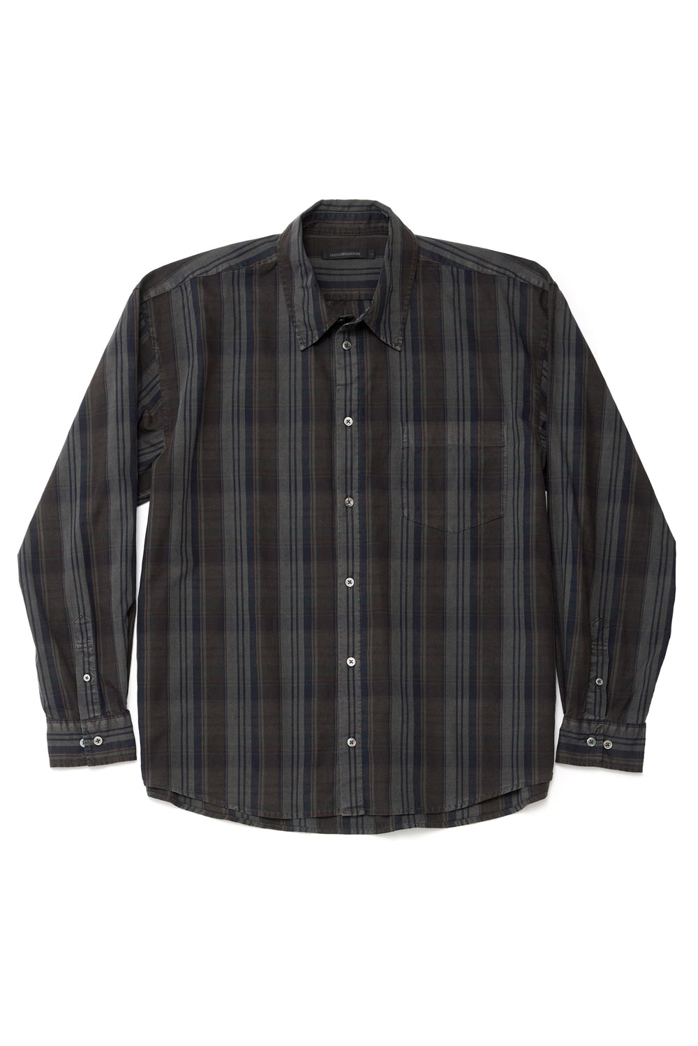 Hatchingroom - Classic Shirt Multi Stripe Dyed (Charcoal) product image 1 | TRAB K-Fashion Australia