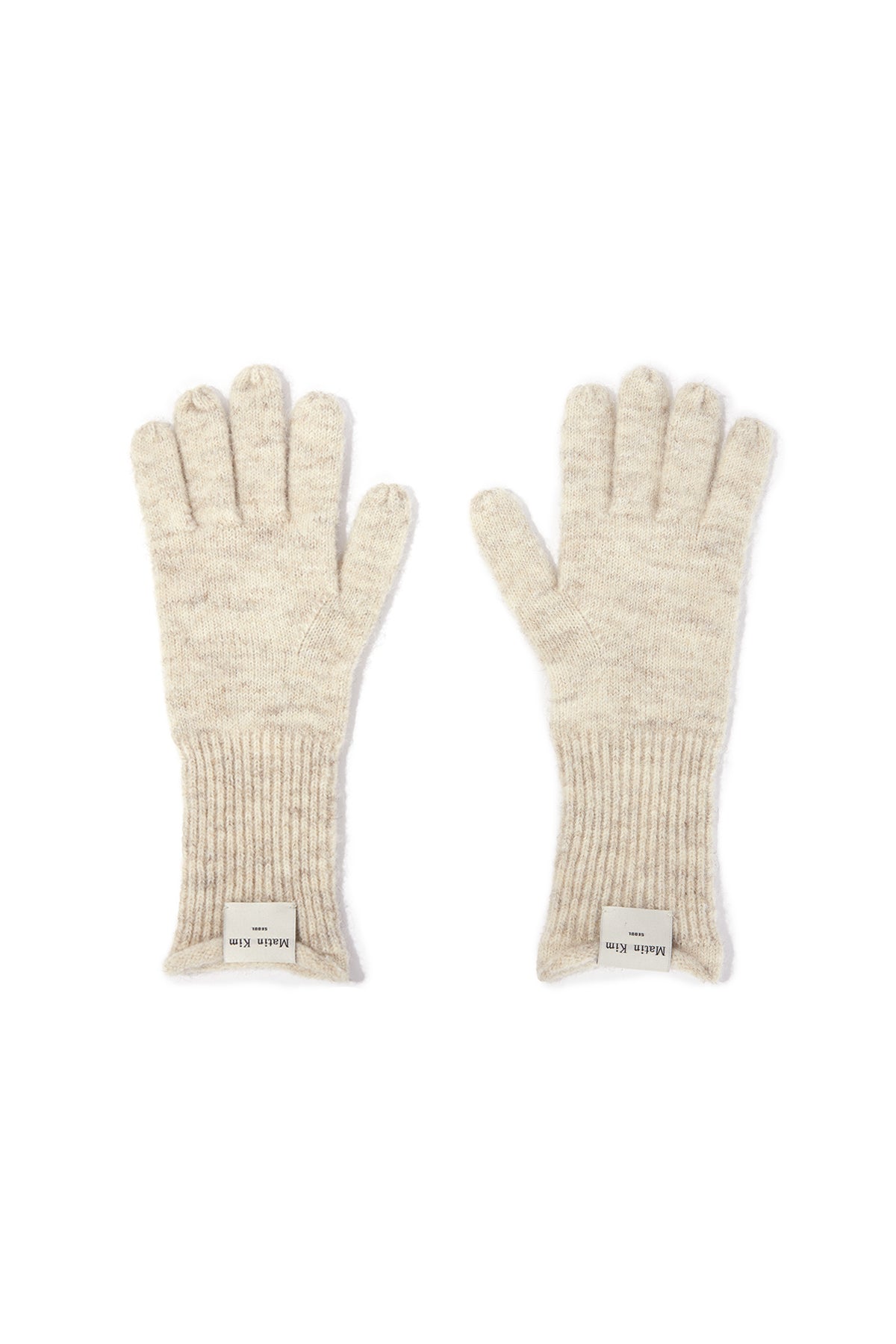 Matin Kim - Finger Hole Knit Gloves (Beige) product image 1 | TRAB K-Fashion Australia